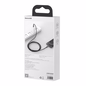 Baseus Tungsten Gold Kaapeli USB - Lightning 2.4A 2m (musta)