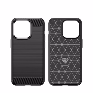 Carbon Kotelo iPhone 14 Pro Max joustava geeli takakuori sininen