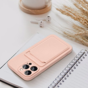 Suojakuori Xiaomi Redmi 12 4G:lle Card Case vaaleanpunainen