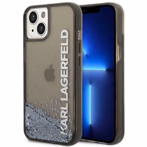Karl Lagerfeld KLHCP14SLCKVK iPhone 14 6.1 musta / musta kovakuori Liquid Glitter Elong