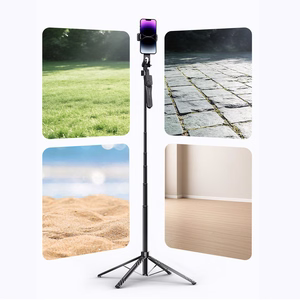 Selfiekeppi Orico SPN185 1/4 tuuman jalusta puhelinkameralle 360 asteen käännöllä Bluetooth 5.2 - musta