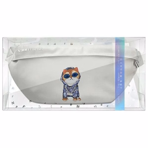 Nimmy Crossbody Glasses Cool Cat olkalaukku - harmaa