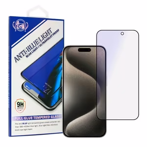 Sinivalosuojattu täysliimallinen karkaistu lasi Iphone 16:lle