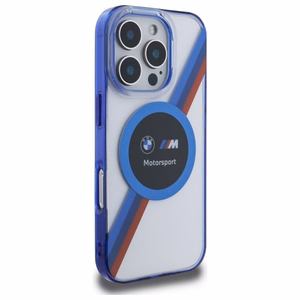 BMW BMHMP16X23HTPUT iPhone 16 Pro Max 6.9 läpinäkyvä kovakuori Motosport IML Circle MagSafe