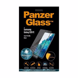 PanzerGlass E2E Microfracture antibakteerinen suojalasi Samsung Galaxy S20 FE - mustalla kehyksellä