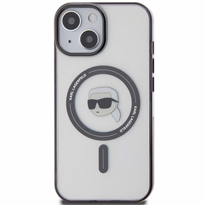 Karl Lagerfeld KLHMP15SHKHNOTK iPhone 15 6,1 läpinäkyvä kovakuori IML Karlin pää MagSafe