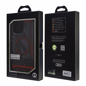 Audi IML Sport MagSafe iPhone 16 Pro Max 6.9" Musta/Musta Kova Suojakuori AUS-IMLMIP16PM-RSQ/D2-BK