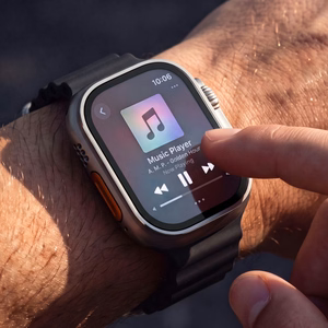 Tech-Protect 2-Pack Karkaistu Lasi Apple Watch Ultra 49mm - Hopeinen ja Musta