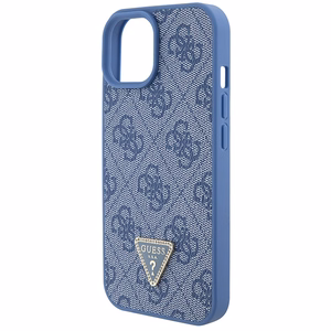 Guess GUHCP15SP4TDSCPB iPhone 15 6,1 sininen/sininen kovakuori Crossbody 4G Metal Logo