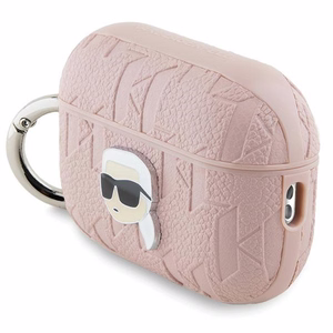 Karl Lagerfeld Monogram Karl Head suojakuori AirPods Pro 2:lle - vaaleanpunainen