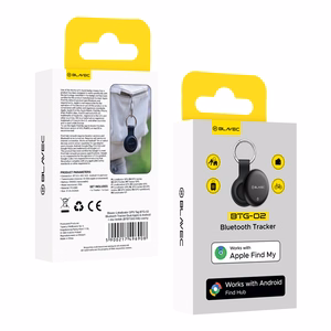 Musta Blavec BTG-02 Bluetooth-paikannin avainrenkaalla Apple- ja Android-laitteille (BTBTG02-B)
