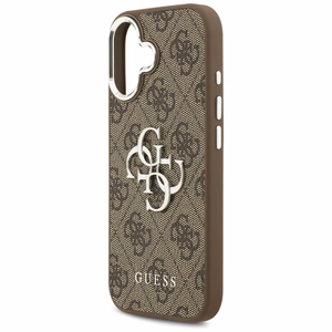 Guess 4G Big 4G Classic Logo Suojakuori iPhone 17:lle - ruskea ja hopeinen