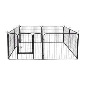 REBEL ANIMALS modulaarinen teräksinen koira-aitaus, koko S, 8 paneelia, 80 × 60 cm