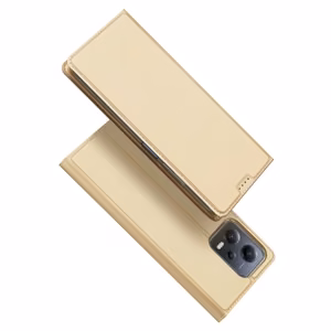 Dux Ducis Skin Pro kotelo Xiaomi Redmi Note 12 Pro / Poco X5 Pro 5G läppä korttilokerikko jalusta kultainen