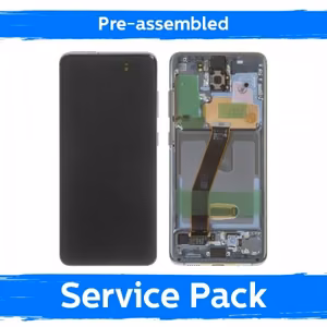 LCD-näyttö, yhteensopiva Samsung G980 (G981) S20 kanssa, kehyksellä / Cosmic Gray / (esikoottu Service Pack)