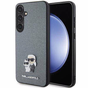 Karl Lagerfeld Saffiano KC Pin kovakuori Samsung Galaxy S24 Plus:lle - harmaa