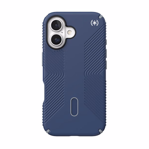 Speck Presidio2 Grip -suojakuori MagSafe- ja ClickLock-tuella iPhone 16:lle, Coastal Blue/Dust Grey