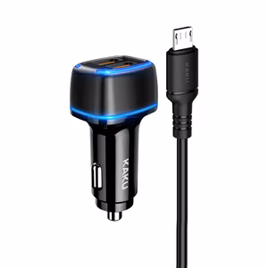KAKU Autolaturi KSC-528 Shengyu - 2xUSB - 2,8A USB - Micro USB kaapelilla musta