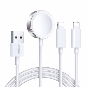 Joyroom S-IW007 3-in-1 kaapeli USB-A magneettinen laturi - Lightning 1.2m - valkoinen