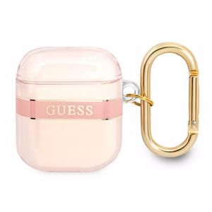 Guess GUA2HHTSP AirPods-suojus vaaleanpunainen/vaaleanpunainen Hihnamallisto