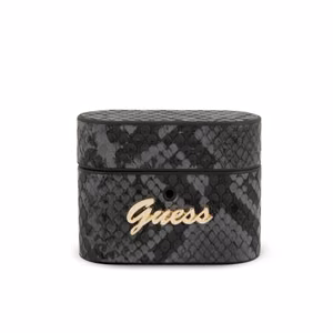 Guess GUACAPPUNSSMLBK AirPods Pro -suojus musta/musta Python-mallisto