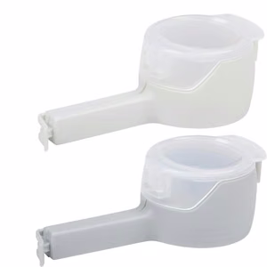 Alpina 2-in-1 food-bag sealing clips with pouring spout, 2 pcs.