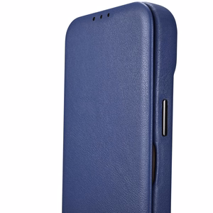 iCarer CE Premium Nahka Folio Case iPhone 14 Pro Magneettinen Flip Nahka Folio Case MagSafe Blue (WMI14220714-BU)