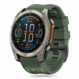 Tech-Protect Silikoninen Hihna Garmin Fenix 5S / 5S Plus / 6S / 6S Pro / 7S / 8:lle (43MM) - vihreä