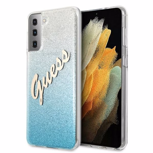Guess GUHCS21MPCUGLSBL S21+ G996 blue/blue hardcase Glitter Gradient Script