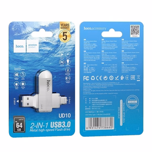 HOCO USB-muistitikku USB A + Type C UD10 64GB USB3.0