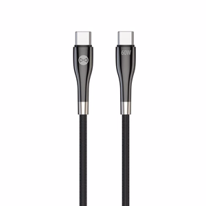 Forever Sleek -kaapeli USB-C - USB-C 1,0 m 60W musta