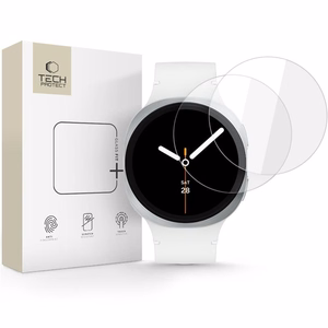 Tech-Protect Glass Fit+ 2 kpl Karkaistu lasi Samsung Galaxy Watch 8 40mm:lle - Läpinäkyvä