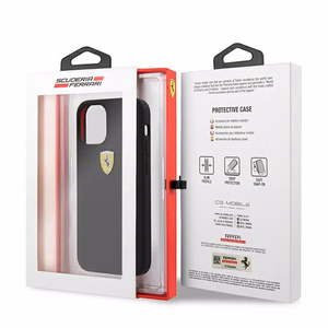 Ferrari FESSIHCP12SBK iPhone 12 mini 5.4" black/black hardcase On Track Silicone