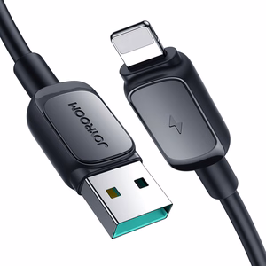 Joyroom Multi-Color Series A14 Lightning / USB-A 2.4A kaapeli 2m - musta
