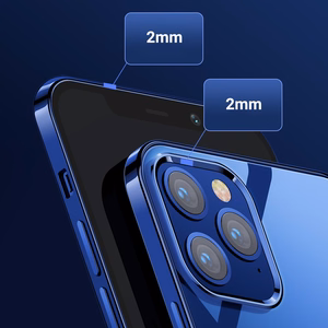 Joyroom Uusi kaunis sarja erittäin ohut kotelo galvanoitu kehys iPhone 12 Pro Max musta (JR-BP796)