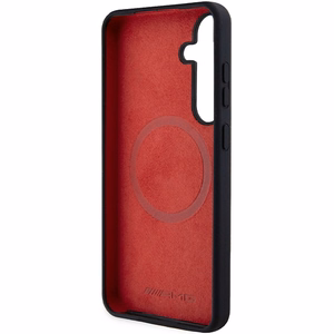 AMG Silicone Carbon Pattern MagSafe suojakuori Samsung Galaxy S24+:lle - musta