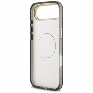 Guess IML Glitter Flowers Triangle MagSafe Suojakuori iPhone Air:lle - musta