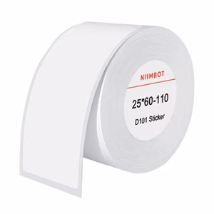 Termaaliset etikettitarrat Niimbot 25x60 mm, 110 kpl (valkoinen)