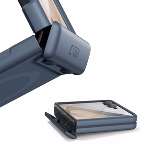 Tech-Protect Kevlar Aura -suojakuori laitteelle Samsung Galaxy Z Flip 8, MagSafe-yhteensopiva – tummansininen