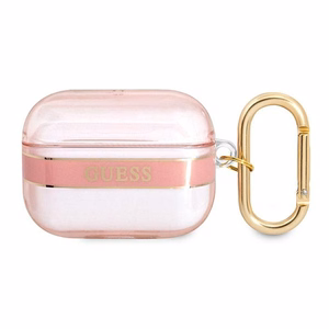 Guess GUAPHHTSP AirPods Pro -suojus vaaleanpunainen/vaaleanpunainen Hihnamallisto