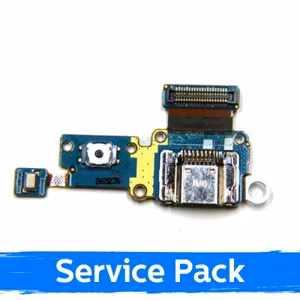 Latausportti yhteensopiva Samsung T715 Tab S2 8.0'' flex-kaapelilla / hopeinen (Service Pack)