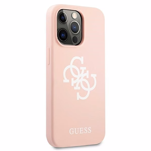 Guess Silikoninen 4G Logo Suojakuori iPhone 13 Pro Max 6.7" - Vaaleanpunainen