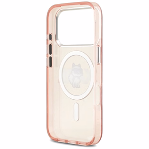 KARL LAGERFELD suojakuori iPhone 17 Pro MagSafe-yhteensopiva (KLHMP17LHGCHGKBP, IML Choupette Sketch Logo) pinkki