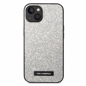 Karl Lagerfeld KLHCP14MG2ELS iPhone 14 Plus 6.7 "kovakotelo hopea / hopea Glitter Plaque Logo