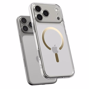Spigen Ultra Hybrid MagSafe Suojakuori iPhone 17 Pro:lle - läpinäkyvä kultainen