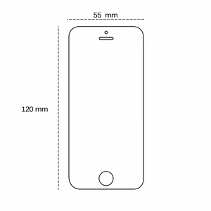 Karkaistu lasi 2,5D iPhone 5 / 5S / 5C / SE