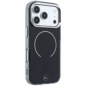 Mercedes Double Layer Iconic Logo -suojakuori laitteelle iPhone 18 Pro Max / 17 Pro Max, MagSafe-yhteensopiva – musta