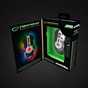 Esperanza EGM701 mouse Right-hand USB Type-A Optical 7200 DPI