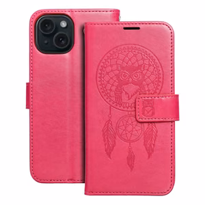 MEZZO Kirjasuojakuori iPhone 15:lle dreamcatcher magenta