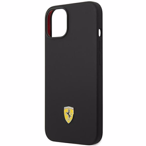 Ferrari FEHCP14MSIBBK iPhone 14 Plus 6.7" musta/musta kovakotelo silikoni metalli logo